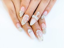 ネイルコレクション ベビーピンク(Baby Pink)/ジェル放題☆リボンチャーム♪