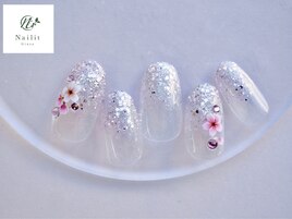 ラメグラ桜ネイル¥8100【¥8910】
