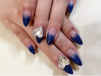 ラビング(Loving)/ネイビーラメグラデーション