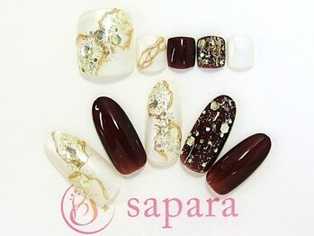 津田沼ネイルサロン サパラ(sapara)/ハンドフットセット定額¥11,499