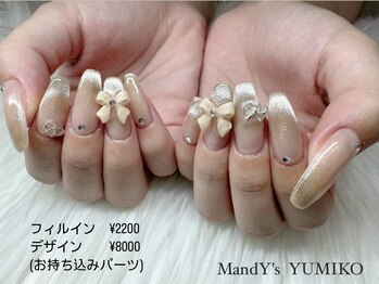 マンディーズ(MandY's)/マグネット/ベージュ/リボン