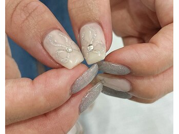 ルアナネイルナゴヤ(LUANA nail nagoya)/クリアリボンネイル