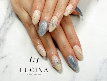 ネイルスタジオ ルキナ(LUCINA)/c-269 ぷっくりリボンネイル