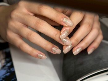 アース ネイルアンドアイラッシュ 甲府昭和店(HAIR & MAKE EARTH Nail&Eyelash)/2色グラデーション　¥7500