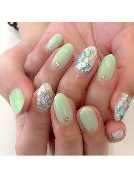 グラマラス アンジェアイ 荻窪店(glamourous ange eye)/ミントカラーネイル