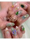 推しメンカラー♪天使ネイル♪