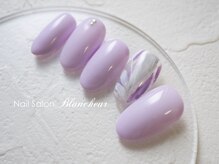 ネイルサロン ブランシュール(Nail Salon Blancheur)/パープルニュアンスリーフ