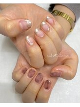 ネイルアート ジマー/クリアニュアンスちぐはぐ¥7980