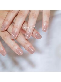 ワンカラーベージュネイル