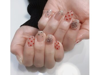 クリスタルネイルサロン(Crystal Nail)/バレンタインネイル