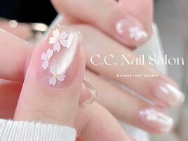 春の桜ネイル