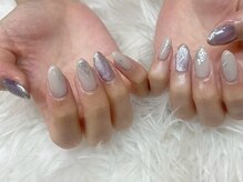 リベレ 福島店(LIBELLE)/シルバーネイル/パープルネイル