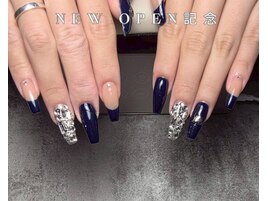 ツイードネイルワンカラーネイル