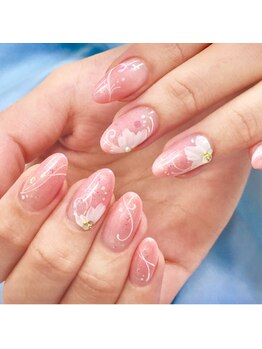 手描きフラワー