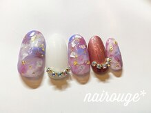 ネイル―ジュ 札幌大通店(nairouge*)/2025春♪ピンクマーブルネイル♪