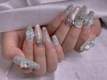 エムズ ネイルサロン(M2)/長さだしウラバカラー千鳥ネイル