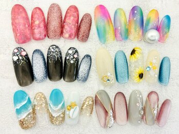 ネイルエイム(Nail eim)の写真/当店人気NO1《初回限定★【毎回オフ無料】今月のオススメ定額 ¥7840→¥5480》毎月限定デザインでお洒落に♪