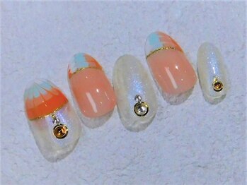 ケージュール(Kjour)/ピーコック　オレンジ　ホワイト