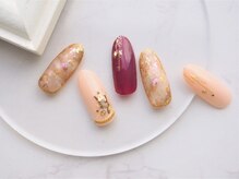 ネイル スパ ココプラス(Nail spa Cocoplus)/秋色大人可愛いべっこうネイル