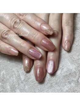 クリスタルネイル ゆめタウン博多店(CRYSTAL NAIL)/薔薇アート★