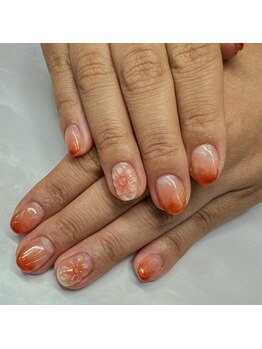 サロンドティス 学芸大学(salon de tis)/ぷっくりお花ネイルデザイン