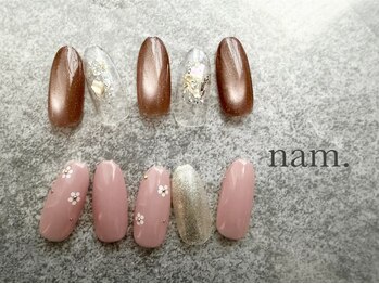 nam.の写真/5/29NEWOPEN！シンプル可愛いオフィスネイルも◎ワンカラー3900円／定額デザイン4900円♪トレンドも◎
