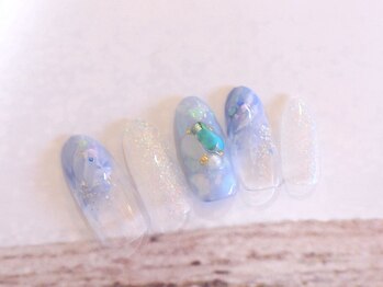 ネイルサロン ティディ(TIDY)/シェルと天然石の夏ネイル
