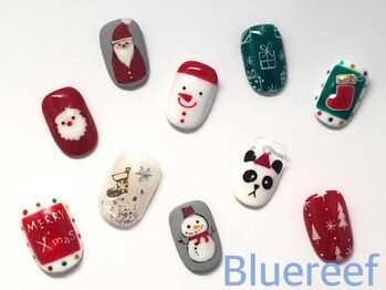 ネイルアンドまつげエクステ ブルーリーフ 四谷三丁目店(Blue Reef)/クリスマスネイル