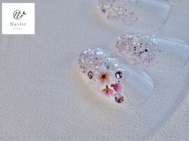 ラメグラ桜ネイル¥8100【¥8910】