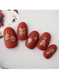 クリスマスミラーネイル