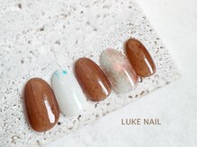 ルークネイル 恵比寿店(LUKE NAIL)/ニュアンスマーブル　ホログラム