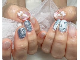 傘ネイル/雫ネイル/梅雨