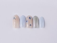 ネイルサロンリシェ 烏丸御池(Recher)/ブルー小花