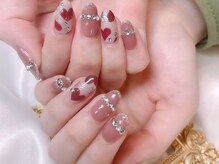 アンジュネイル(Angenail)/ハート＆ビジュー nail