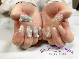 【ロングネイル】アシメネイル