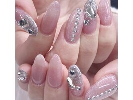 ラメグラピンクネイル