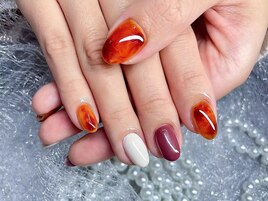 べっ甲ネイル持ち込みニュアンス
