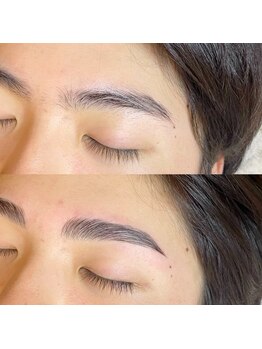 アンレーブ(un Reve)の写真/【男性の方も施術OK◎】お客様の雰囲気や骨格に合わせた似合わせデザインで清潔感・印象UP♪