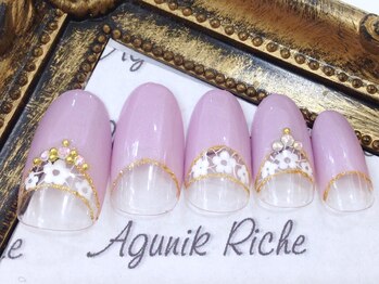 アグニークリッシェ(Agunik Riche)/【シースルーレースネイル】