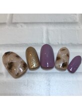 ネイルサロン マリブ(Maribu)/ハンド　アート4本　大理石