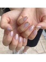 リミズネイルビューティー 名駅店(RimisNailxbeauty)/細フレンチ×ミラーフレンチ