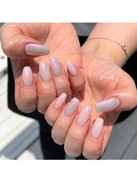 爽やかミラーネイル