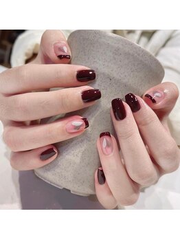 ヘブン ネイル 鶯谷(HEAVEN Nail)/シンプルアートデザイン2指