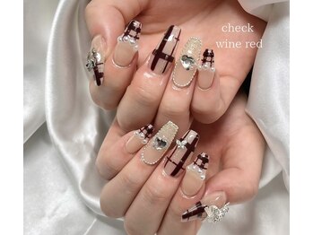 ベルアムール(Belle amour)/チェック柄ネイル＊*~