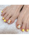 お花フットネイル