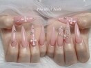 ちゅるんピンク姫ネイル