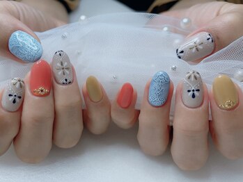 大人可愛いエスニック夏ネイル Pg ネイル スパ ココプラス Nail Spa Cocoplus のフォトギャラリー ホットペッパービューティー