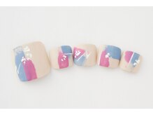 アトリエプラスエヌ(Atelier+N)/【フットネイル】塗りかけアート