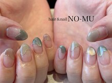 ノーム ネイル(NO-MU)の雰囲気（マグネット塗りかけフレンチ☆）
