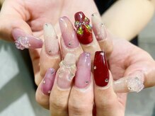 プロテア(protea)/マグネット×リボンネイル